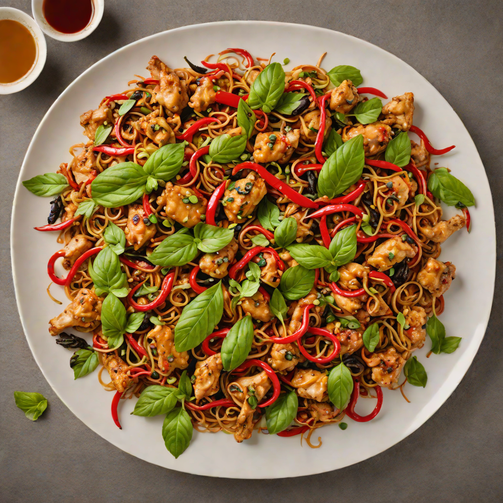 Spicy Basil Stir-Fried Chicken with Thai Chilies