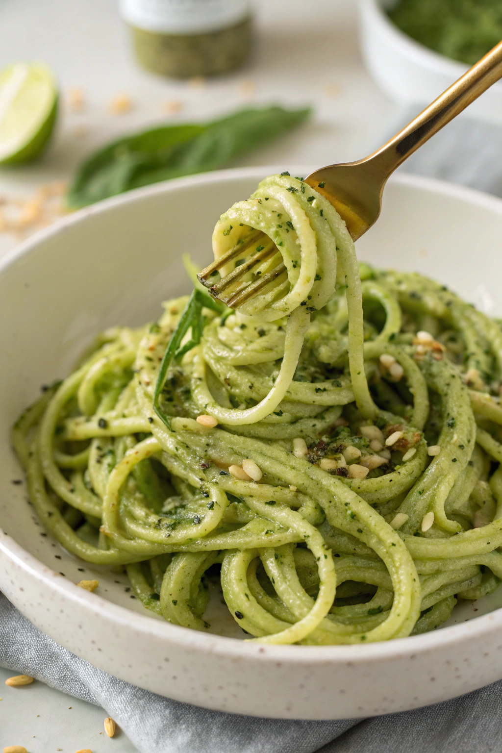 Avocado-Pesto Zucchini Noodles