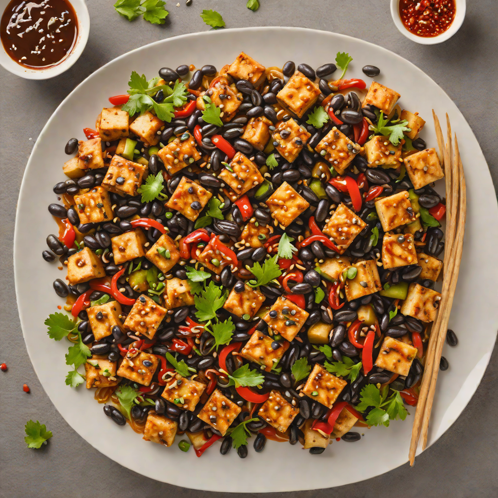 Spicy Sichuan-Style Black Bean Tofu Stir Fry