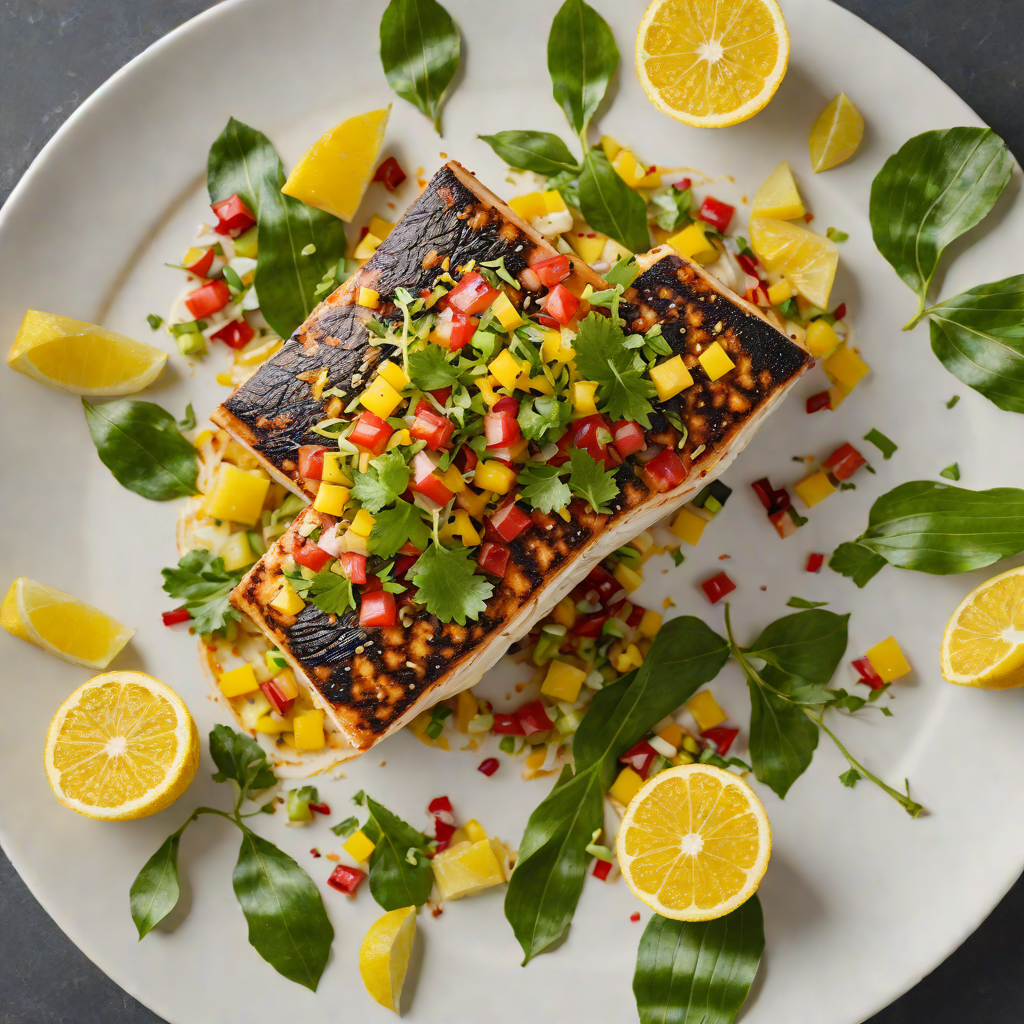 Charred Banana Leaf-Wrapped Mahi Mahi with Citrus Salsa