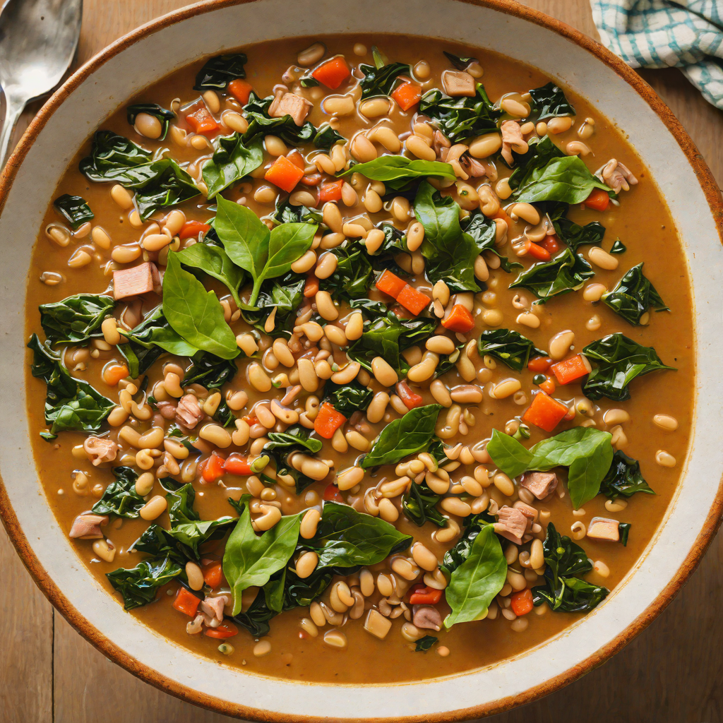 Spiced Black-Eyed Pea and Collard Green Stew with Smoked Turkey