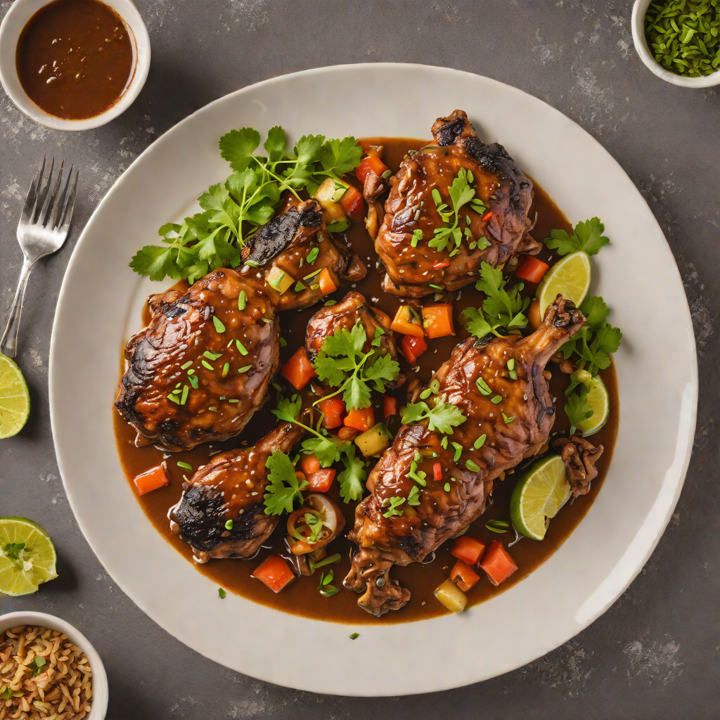 Dark Rum-Braised Caribbean Jerk Chicken