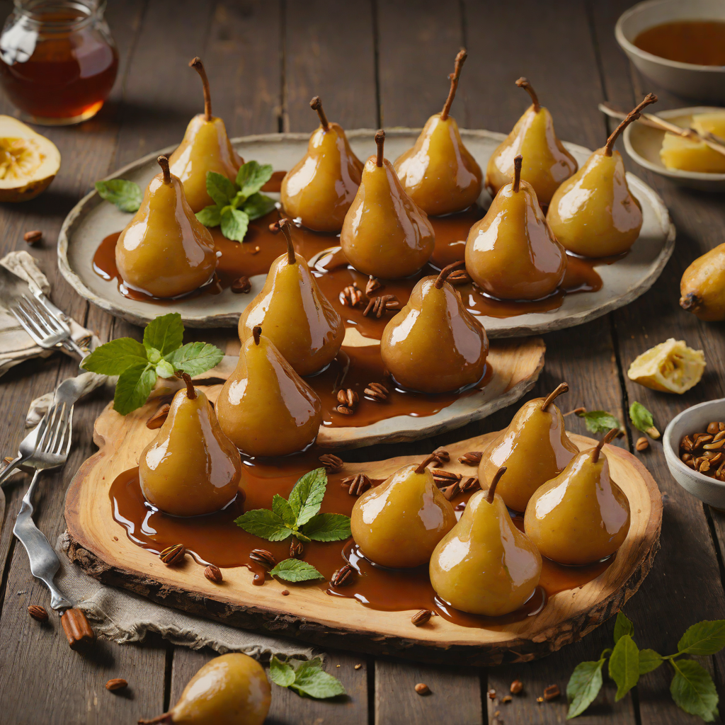 Quarter-Hour Poached Pears with Spiced Honey Glaze