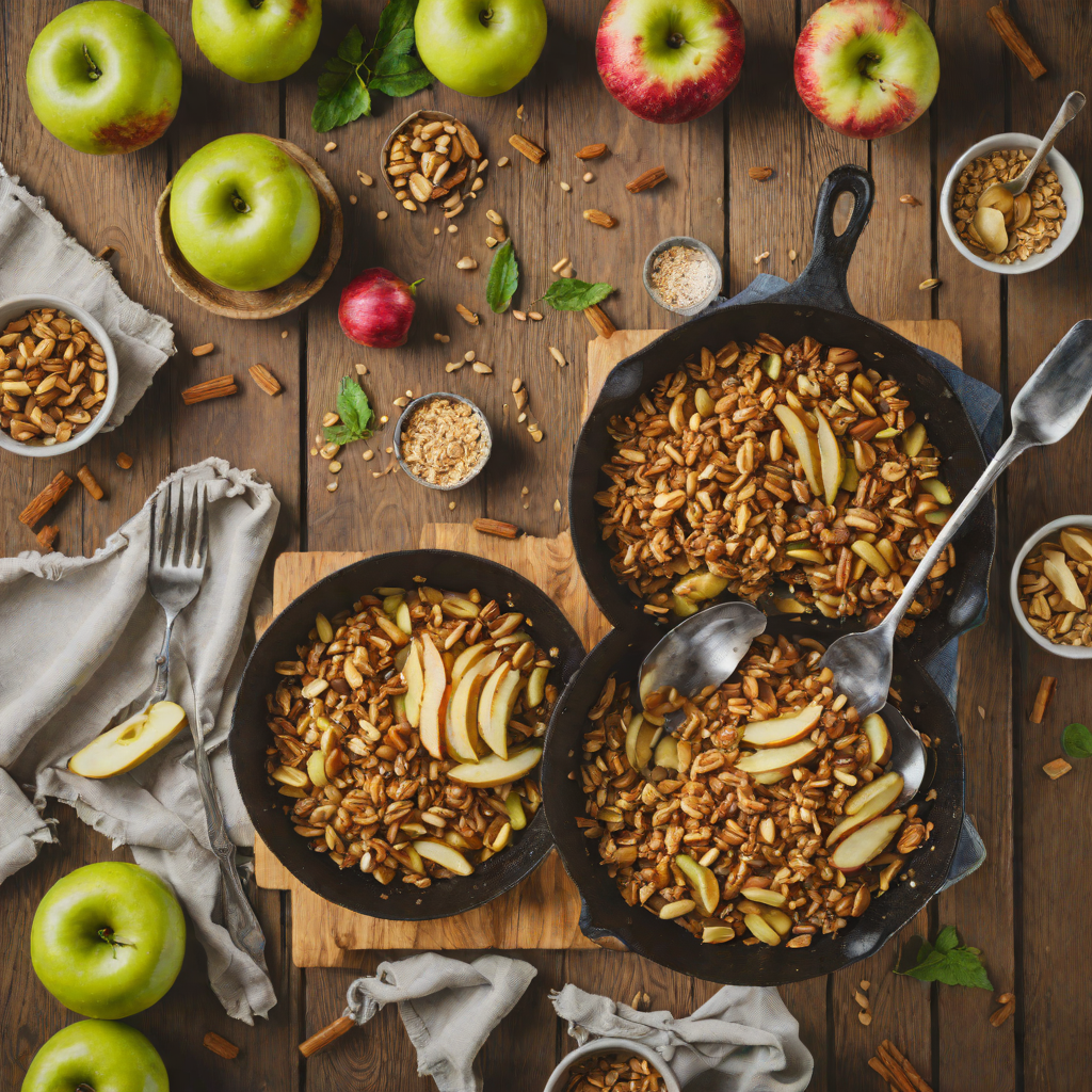 Cinnamon-Spiced Skillet Apple Crisp with Oat Topping