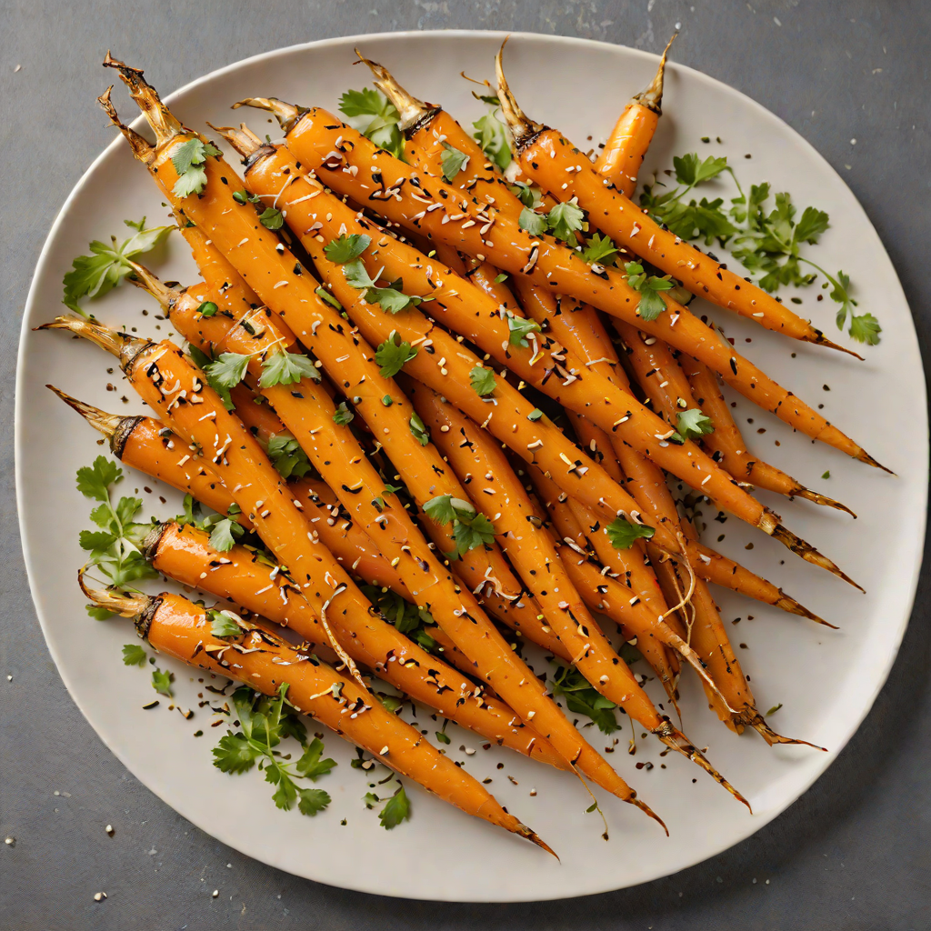 Honey-Mustard Roasted Carrots with Toasted Sesame and Scallions