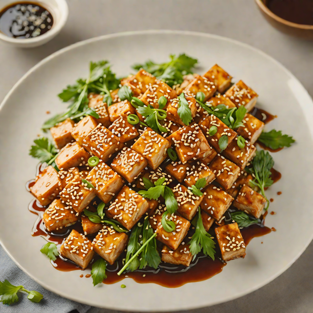 Honey Soy Stir-Fried Tofu with Sesame and Scallions