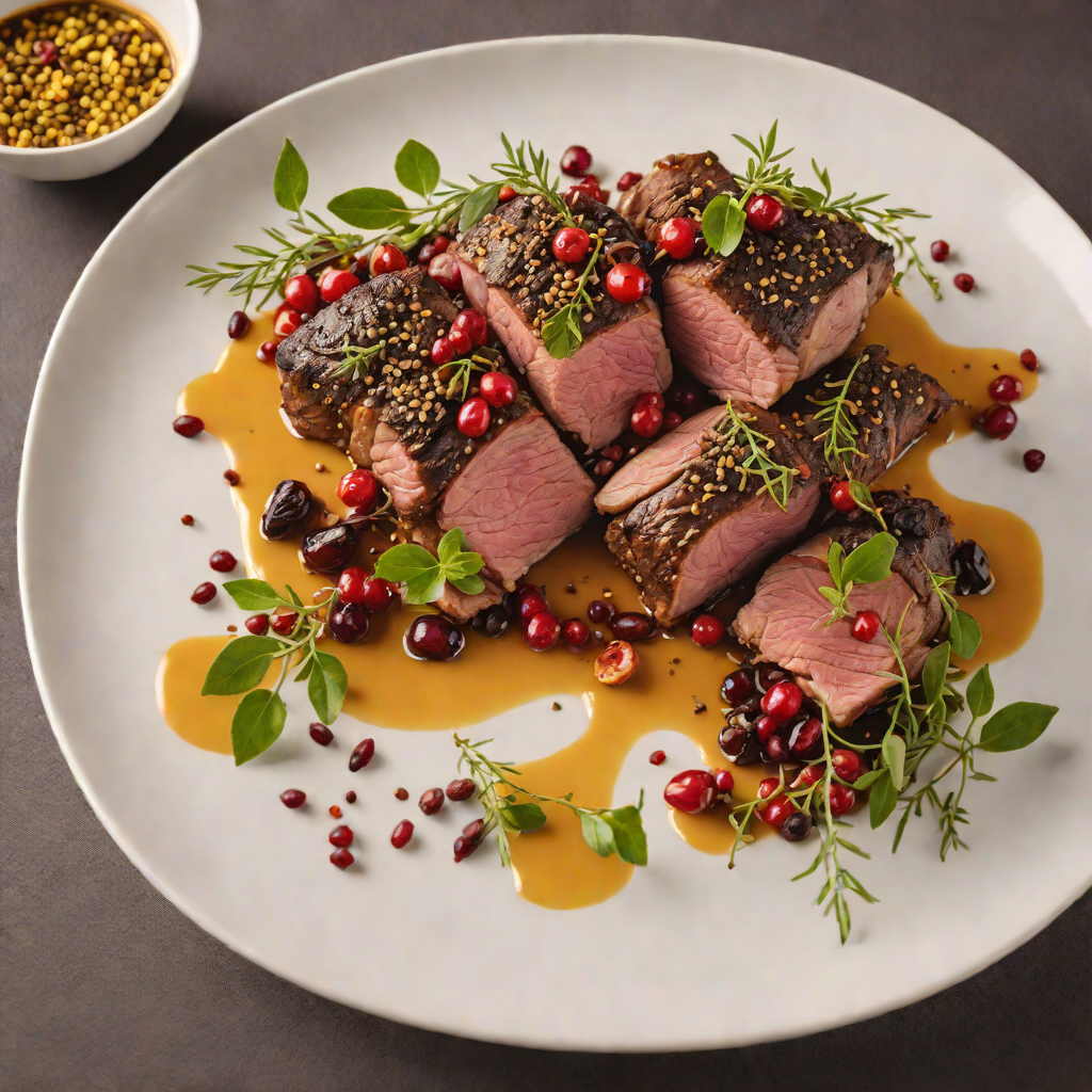 Slow-Roasted Kangaroo Shoulder with Wattleseed and Native Pepperberry