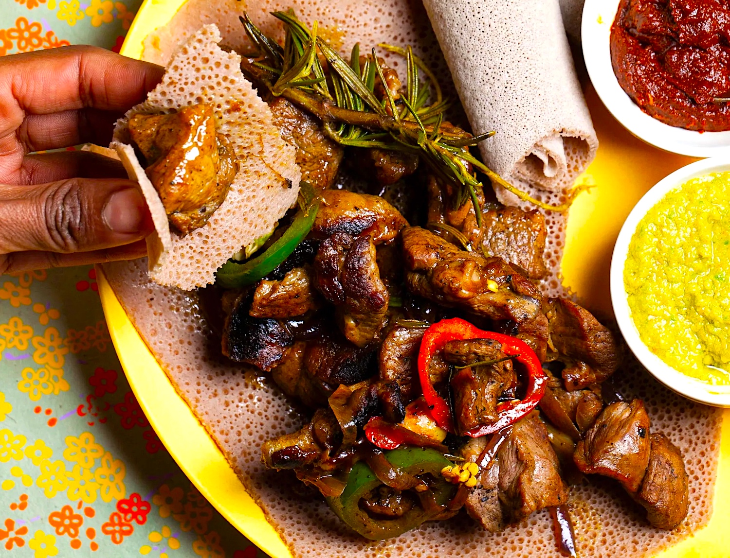 Coffee-Spiced Ethiopian Lamb Tibs with Berbere and Garlic