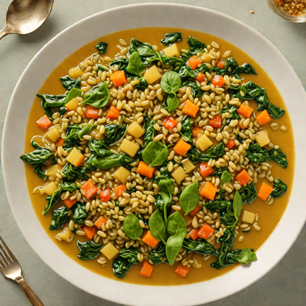 Sautéed Mung Bean and Spinach Stew with Garlic