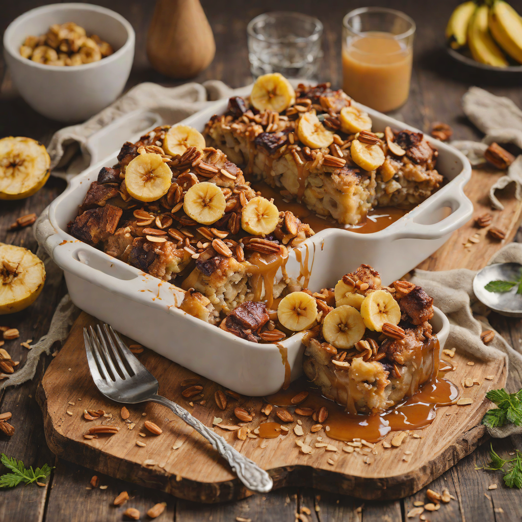 Caramelized Banana and Toffee Bread Pudding