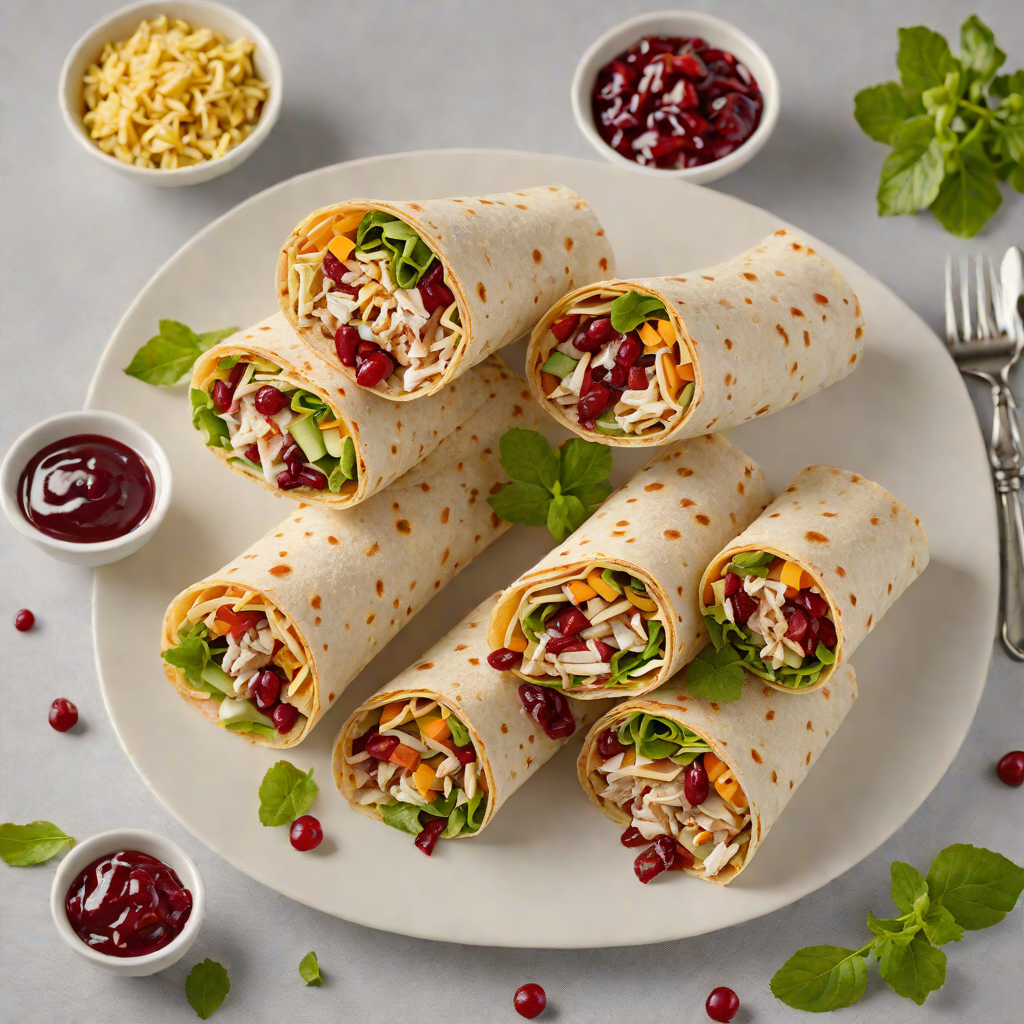 Turkey and Swiss Wraps with Cranberry-Mustard Spread