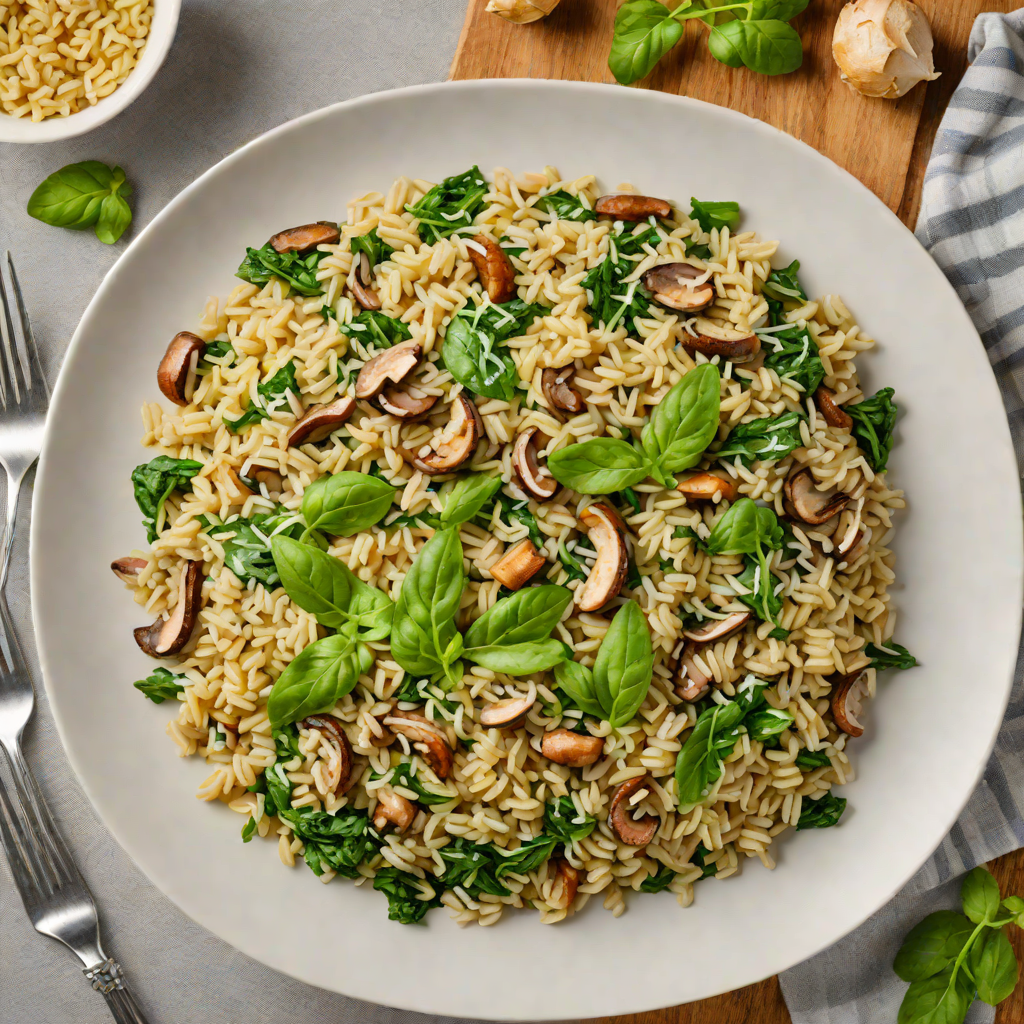 One-Pot Creamy Spinach and Mushroom Risotto