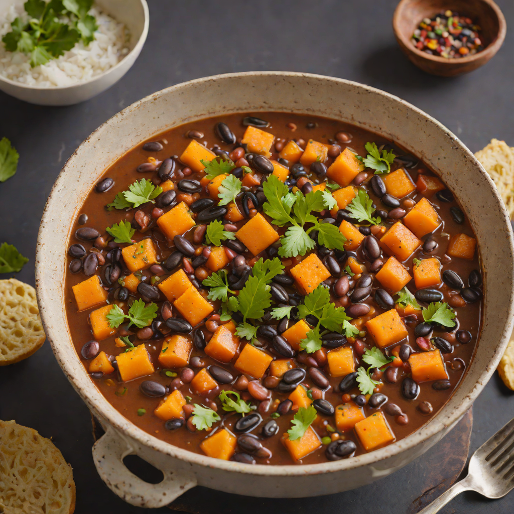Caribbean-Inspired Sweet Potato and Black Bean Stew