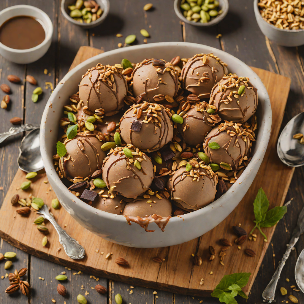 Coffee-Chocolate Gelato with Toasted Pistachio Crunch