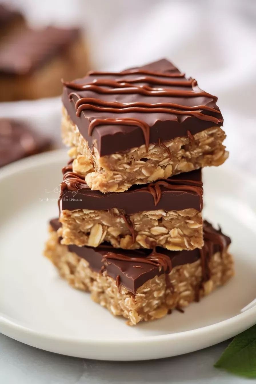 No-Bake Chocolate Oat Bars with Almond Butter