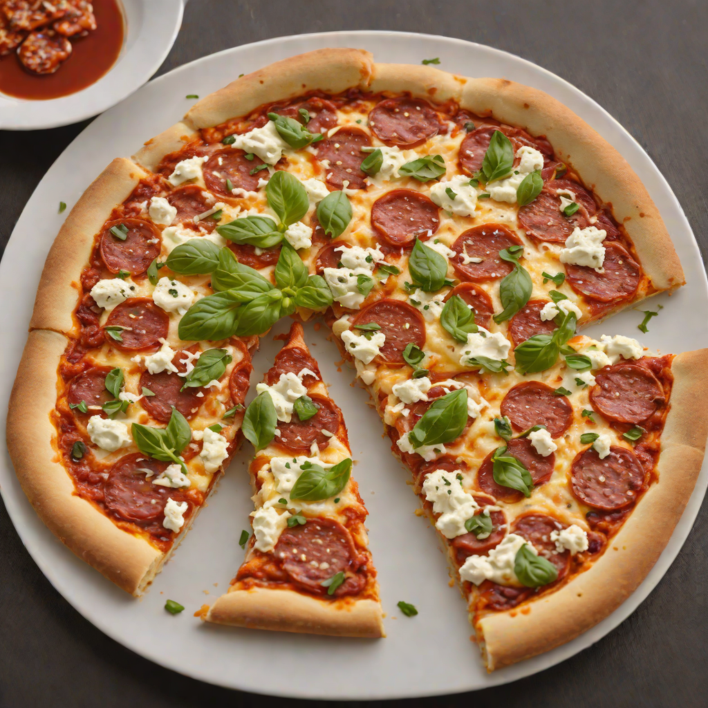 Brooklyn-Style Spicy Pepperoni and Ricotta Pizza