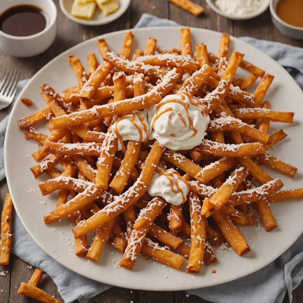 Funnel Cake-Inspired Cinnamon Sugar Sweet Potato Fries