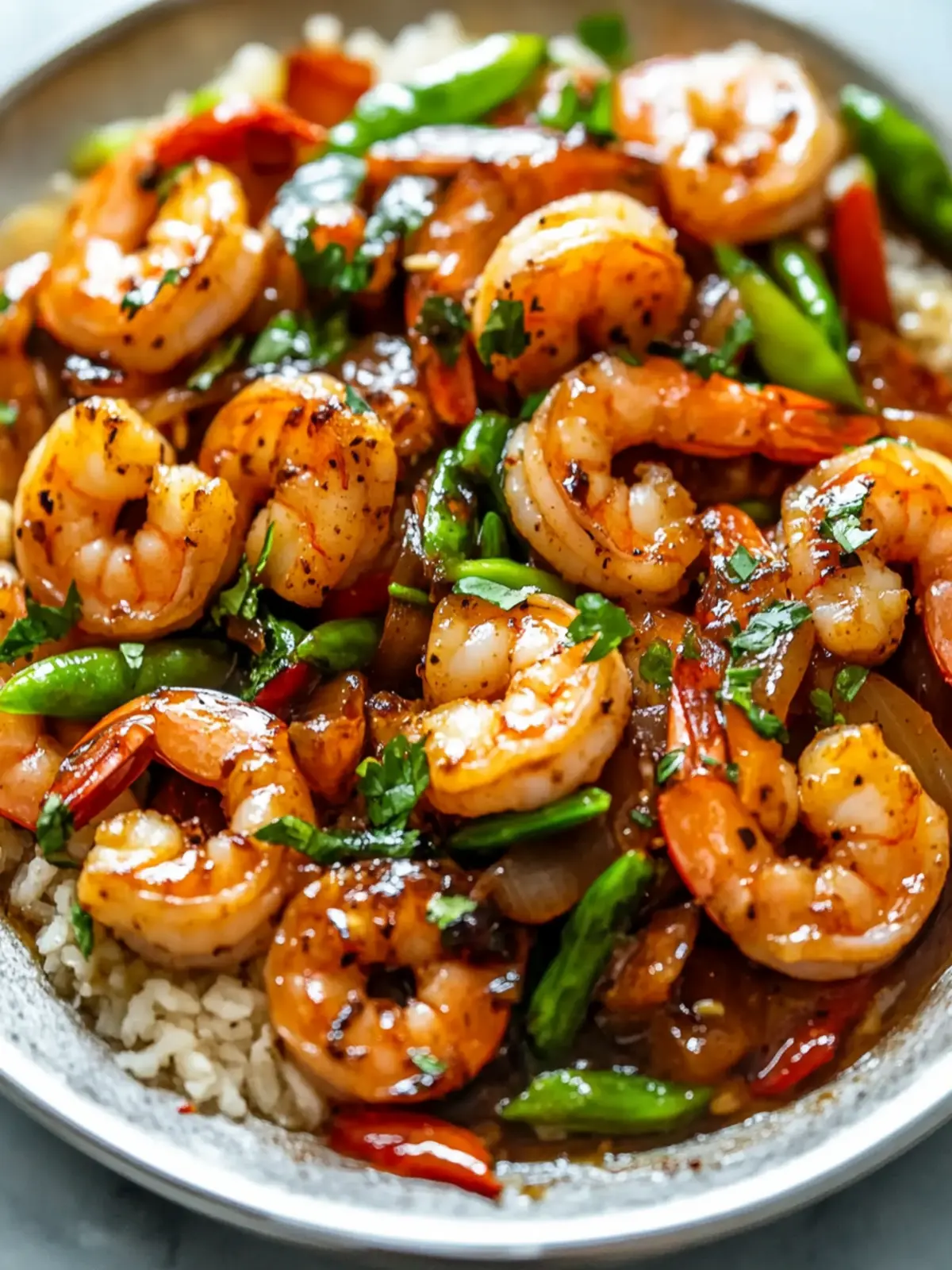 Stir-Fried Shrimp with Garlic and Vietnamese Scallion Oil