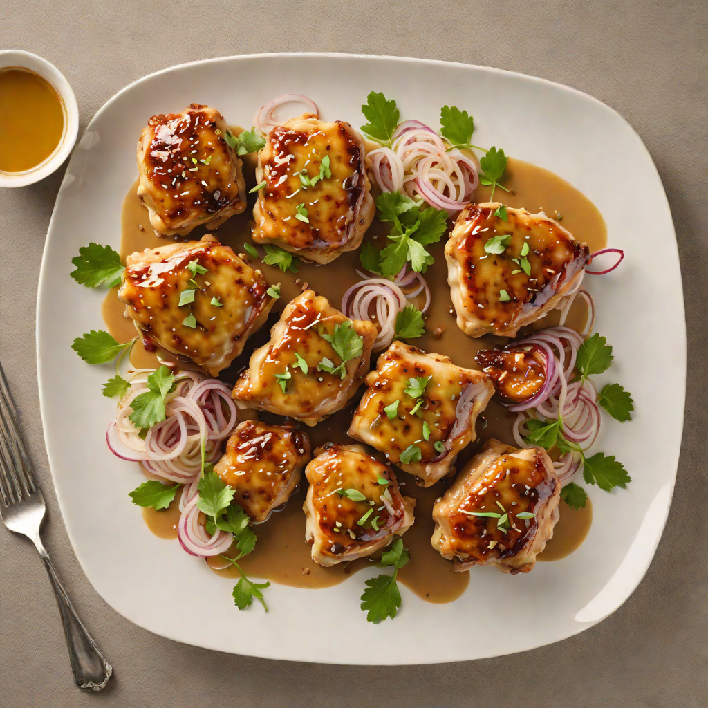 Sautéed Chicken Thighs with Honey-Mustard Glaze and Shallots