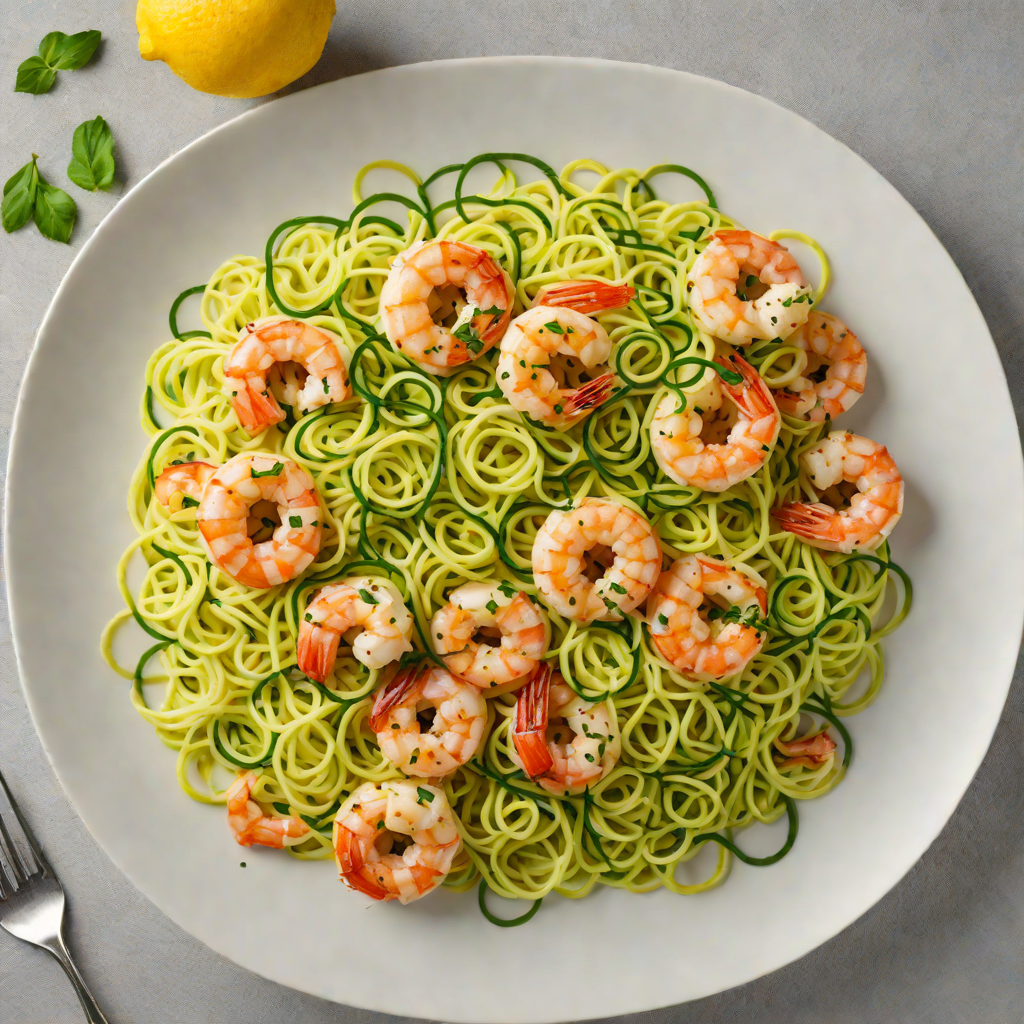 Sautéed Garlic Shrimp with Lemon and Zucchini Noodles