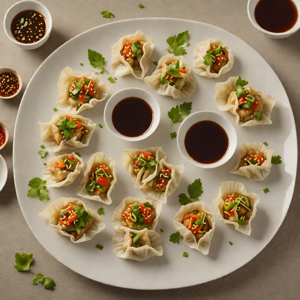 Steamed Veggie Dumplings with Ginger-Soy Dipping Sauce