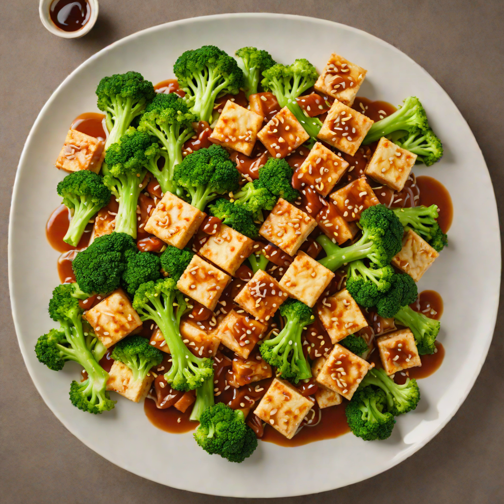 Stir-Fried Tofu with Garlic-Chili Sauce and Broccoli