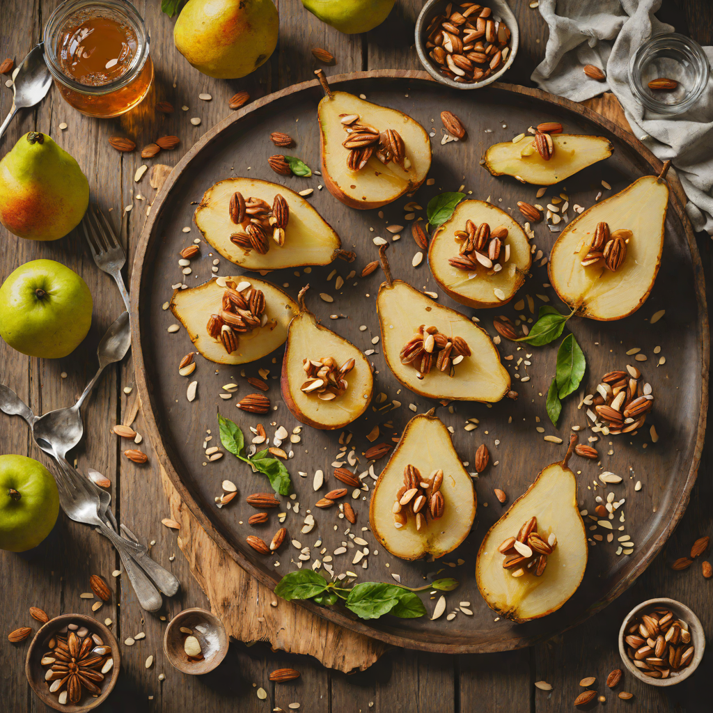 Oven-Roasted Honey Cardamom Pears with Toasted Almonds