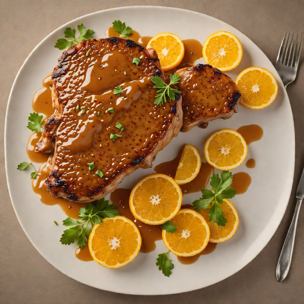 Half-Orange and Ginger Glazed Pork Chops