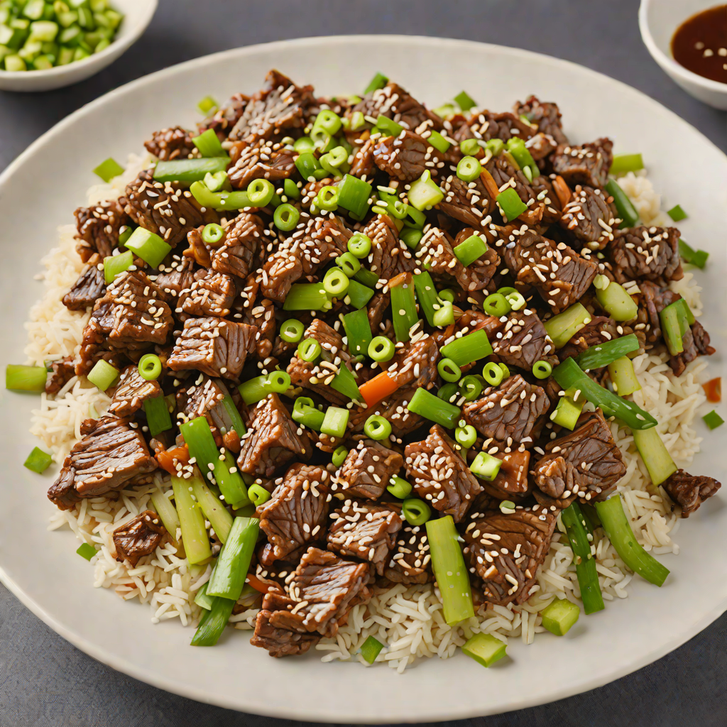 Stir-Fried Korean-Style Beef Bulgogi with Scallions and Sesame