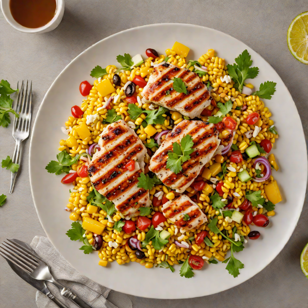 Grilled Citrus-Chili Chicken with Roasted Corn Salad