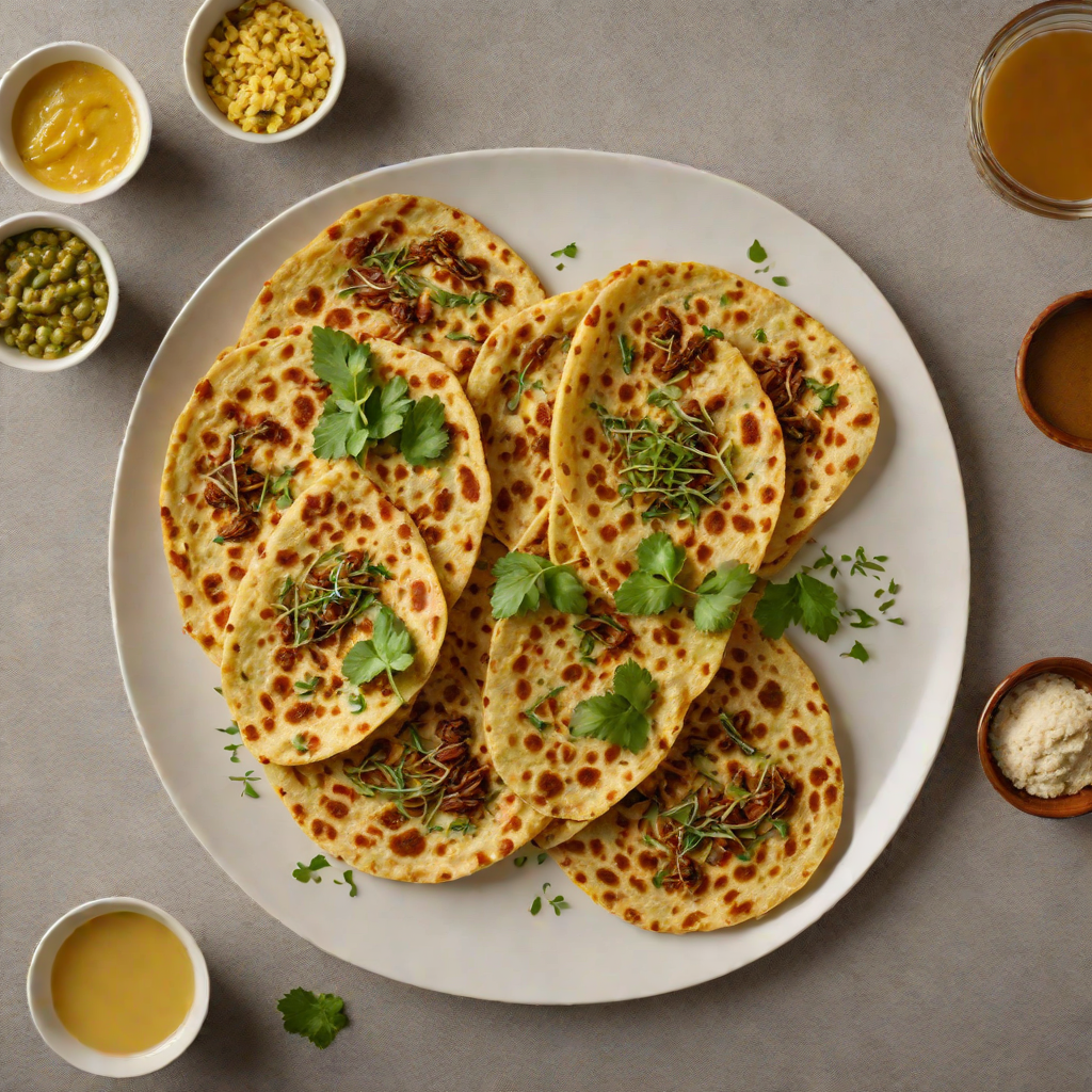 Cumin-Spiced Bajra Roti with Garlic Ghee Spread