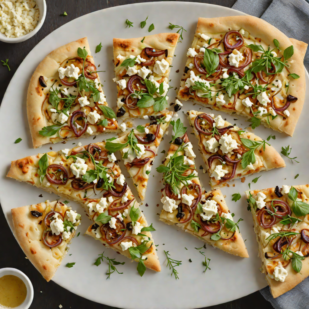 Caramelized Shallot and Feta Flatbread with Thyme