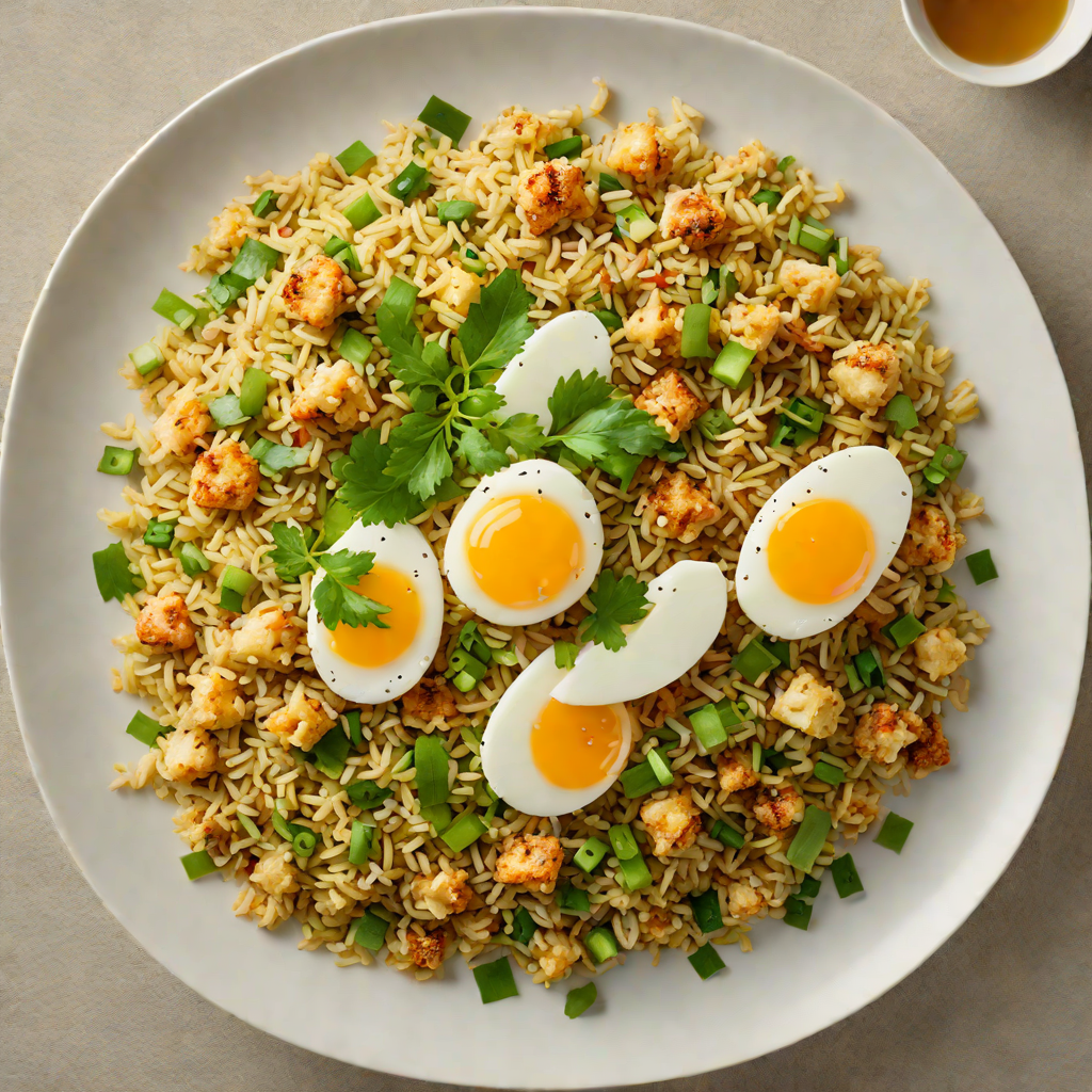 Stir-Fried Cauliflower Rice with Eggs and Ginger Scallions