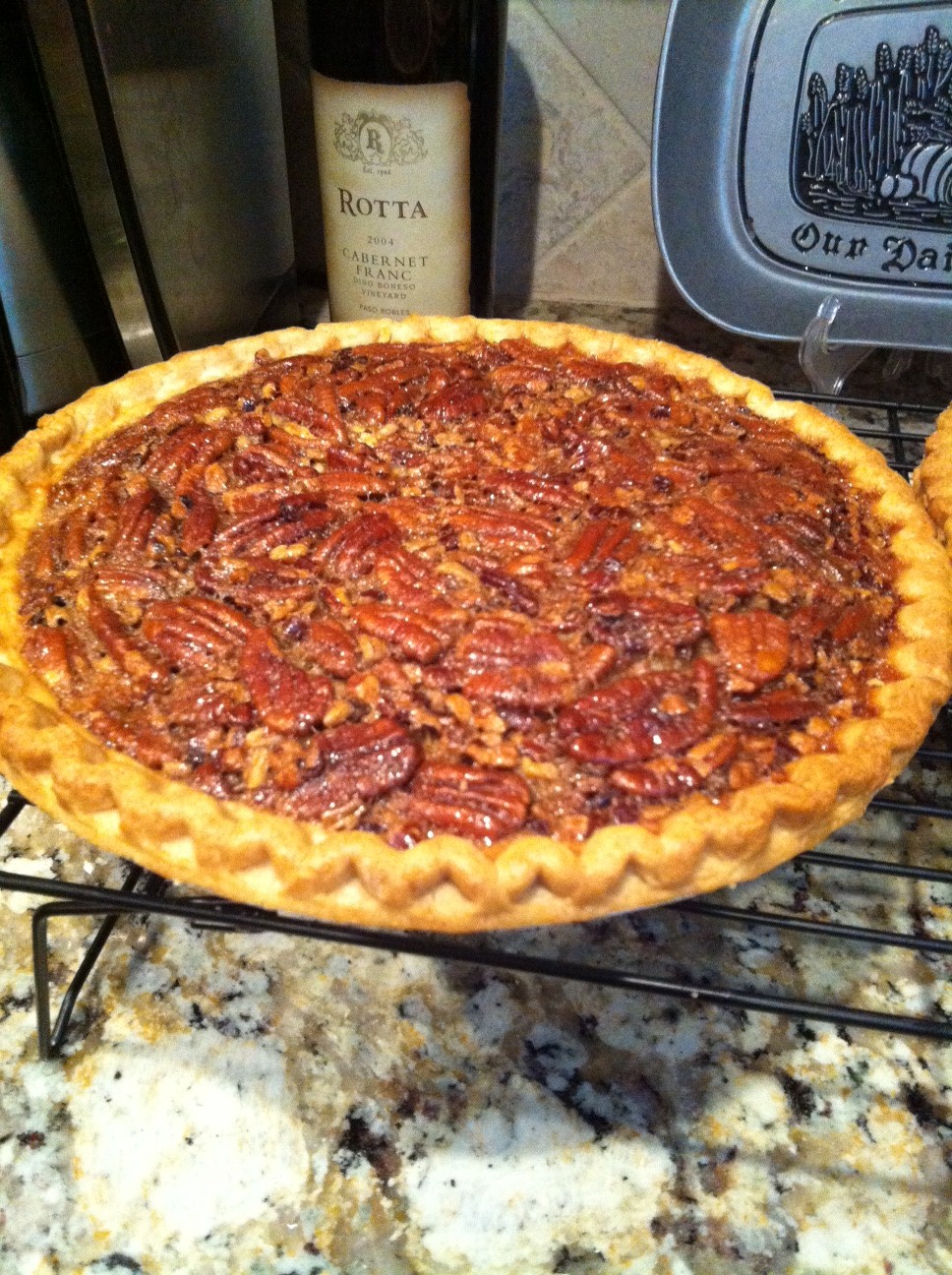Maple-Pecan Pie with Bourbon Glaze