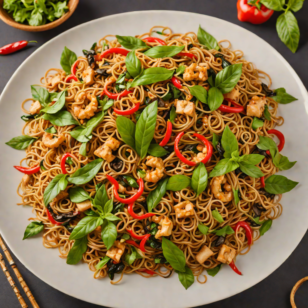 Spicy Stir-Fried Pad Kee Mao with Thai Basil