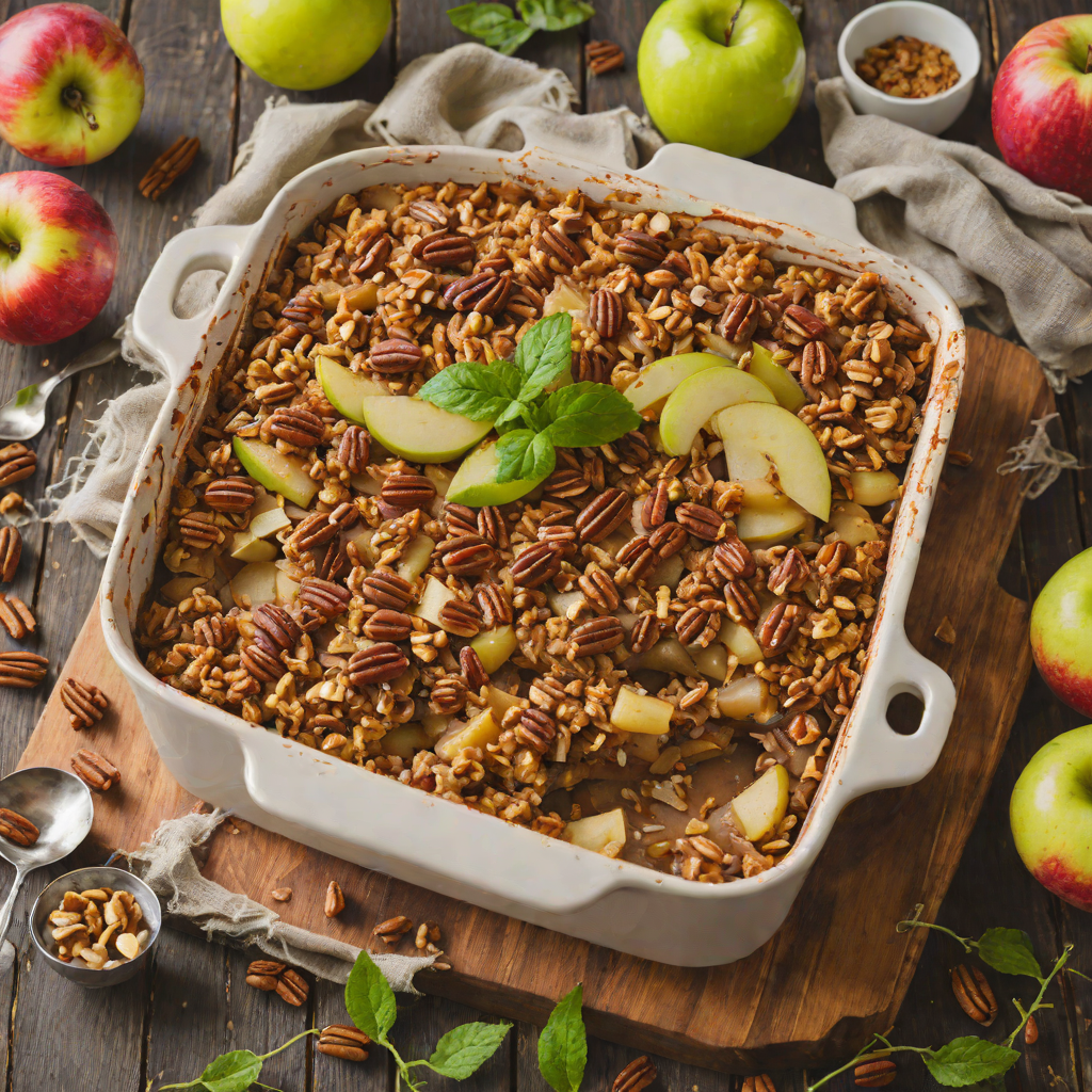 Oven-Roasted Apple Crisp with Cinnamon Pecan Topping