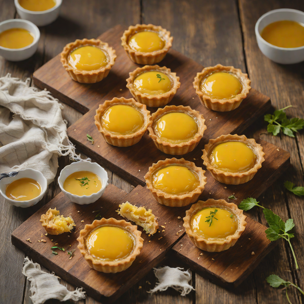 Cantonese-Style Egg Custard Tarts with Flaky Pastry