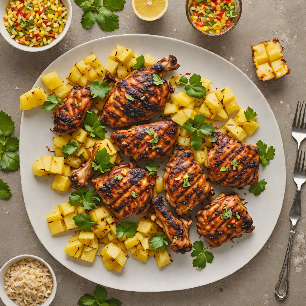 Sheet Pan Spicy Caribbean Jerk Chicken with Pineapple