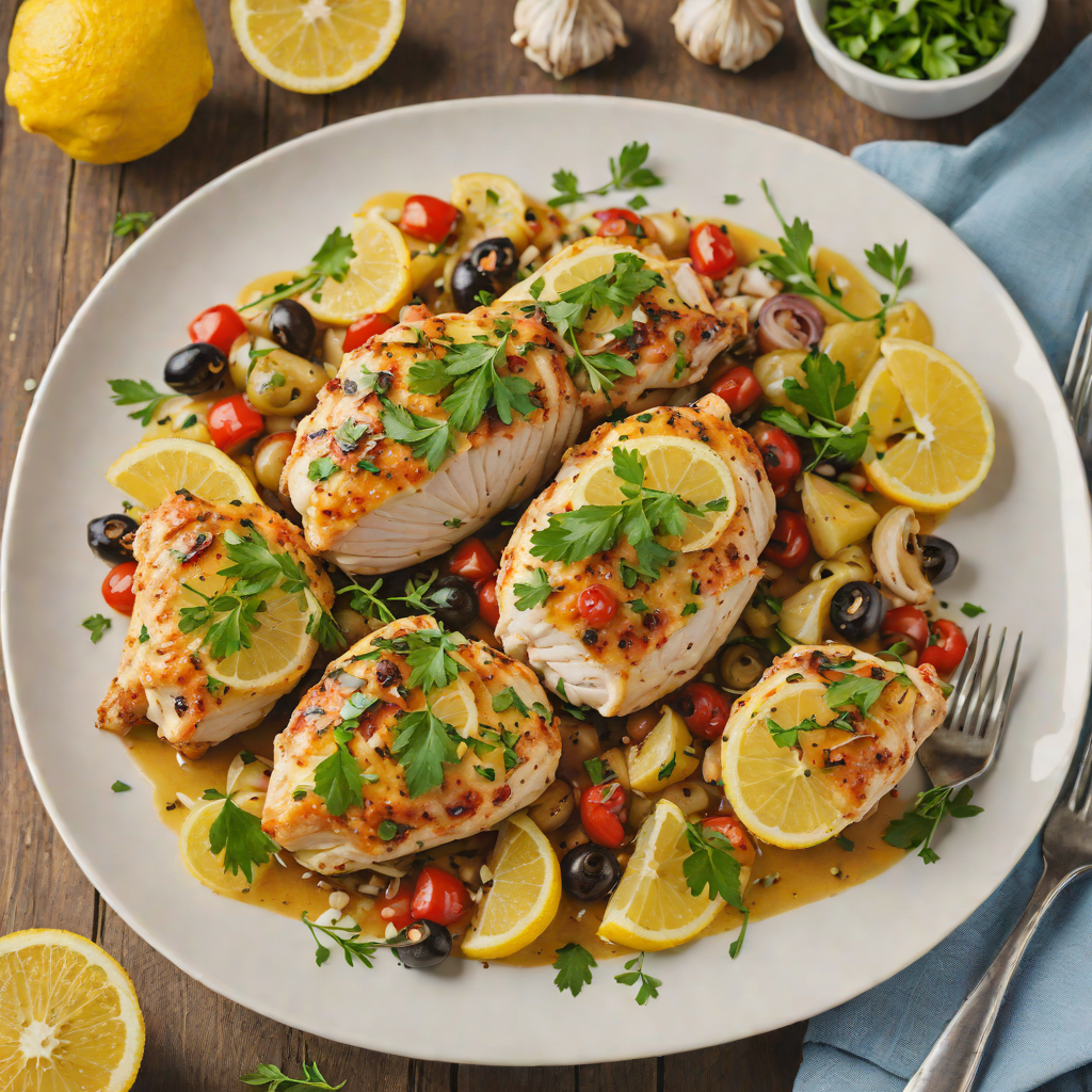 One-Pan Lemon Garlic Mediterranean Chicken
