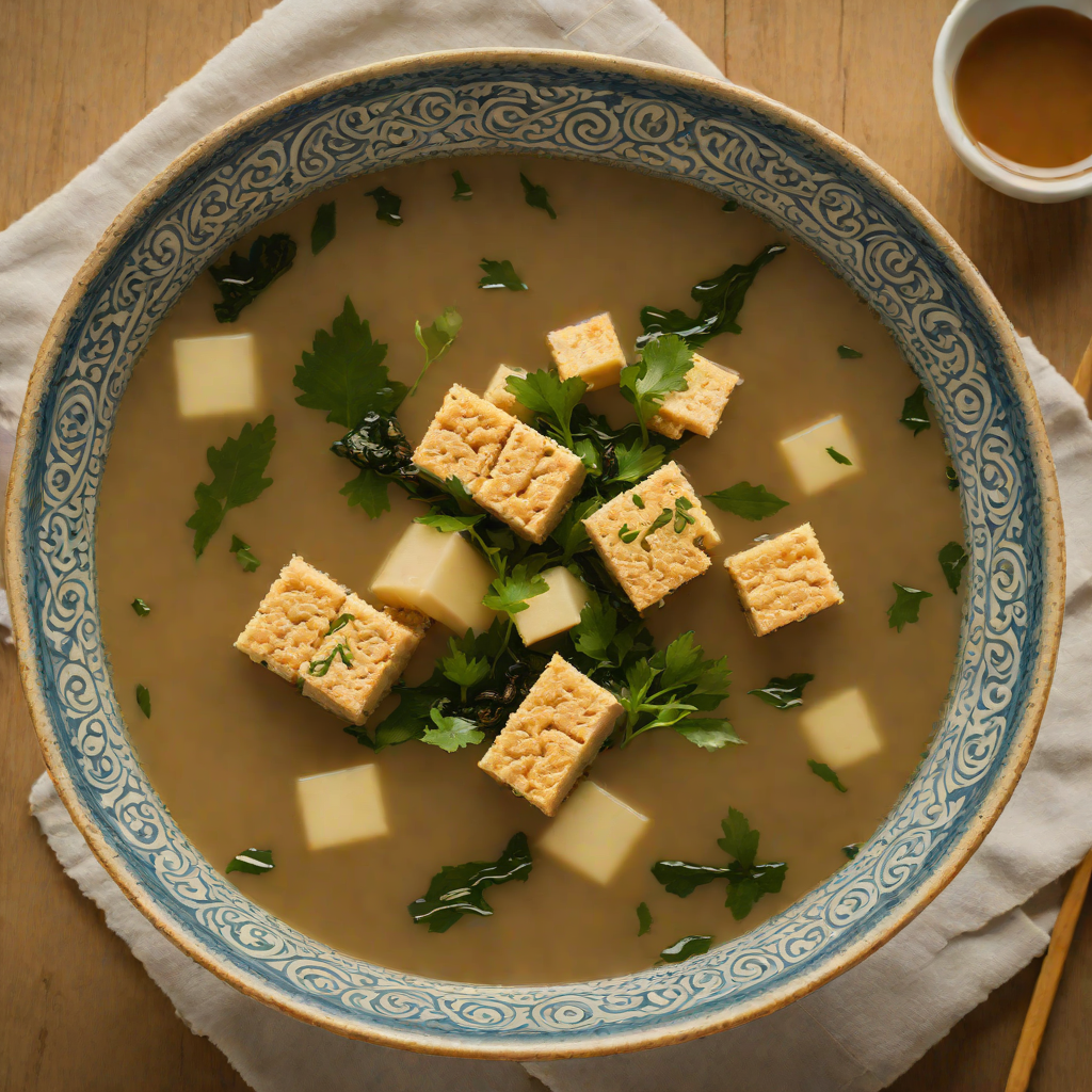 Kelp and Seaweed Miso Soup with Tofu