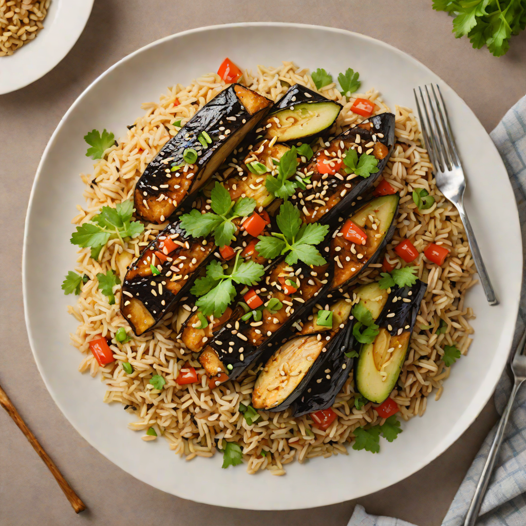 Quick Miso-Glazed Eggplant Rice Bowl