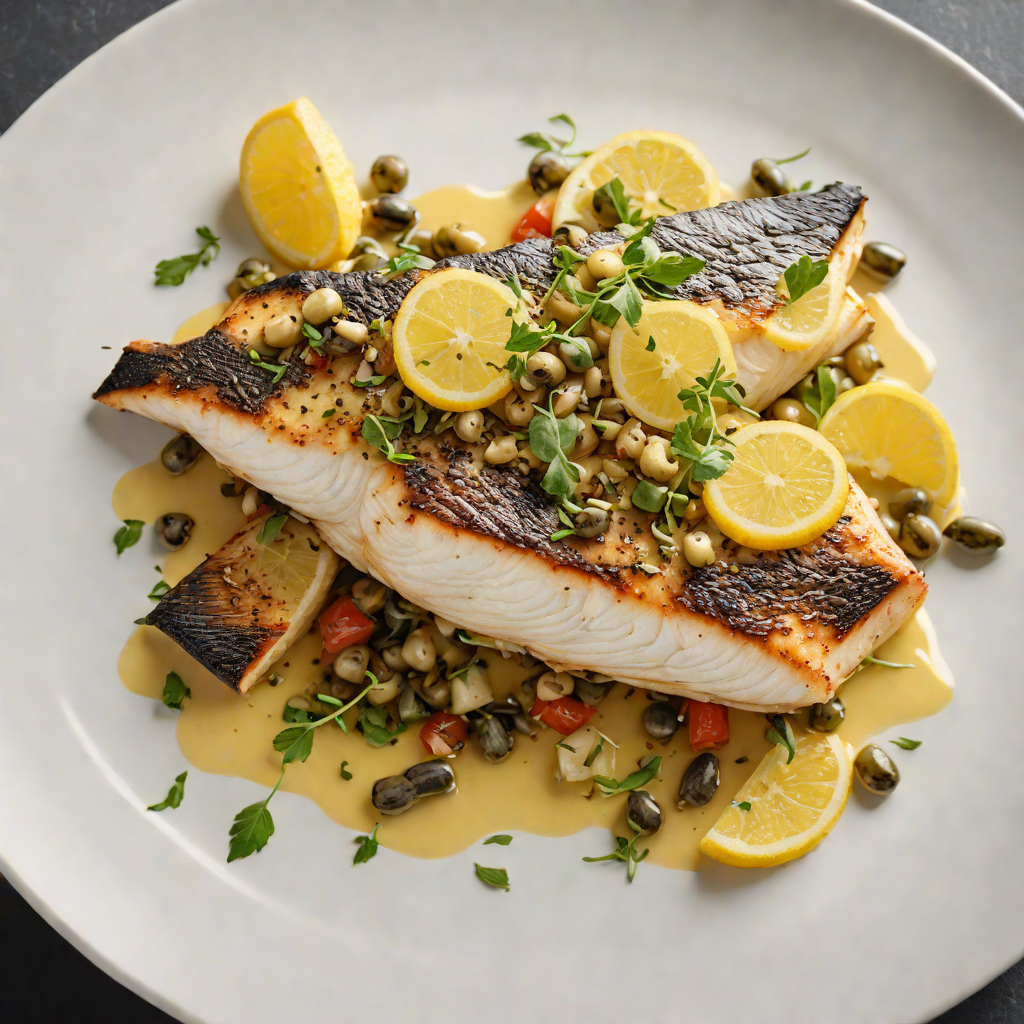 Pan-Roasted Sea Bass with Lemon-Caper Butter