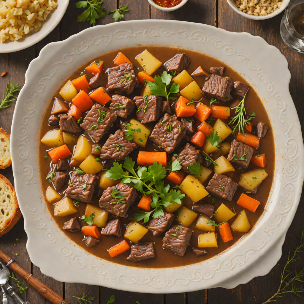 Beer-Braised Michigan Beef Stew with Root Vegetables