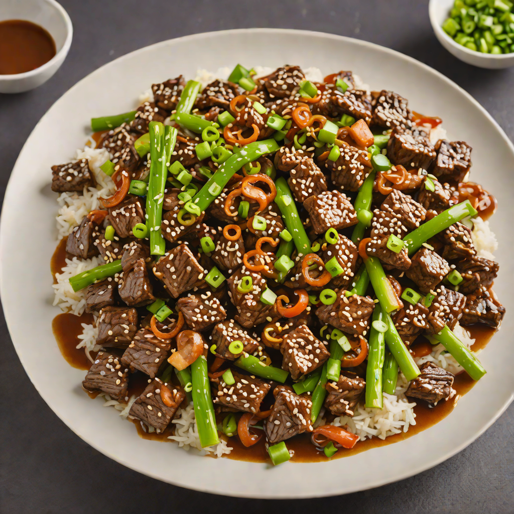 Stir-Fried Beef with Ginger and Scallions in Hoisin Sauce