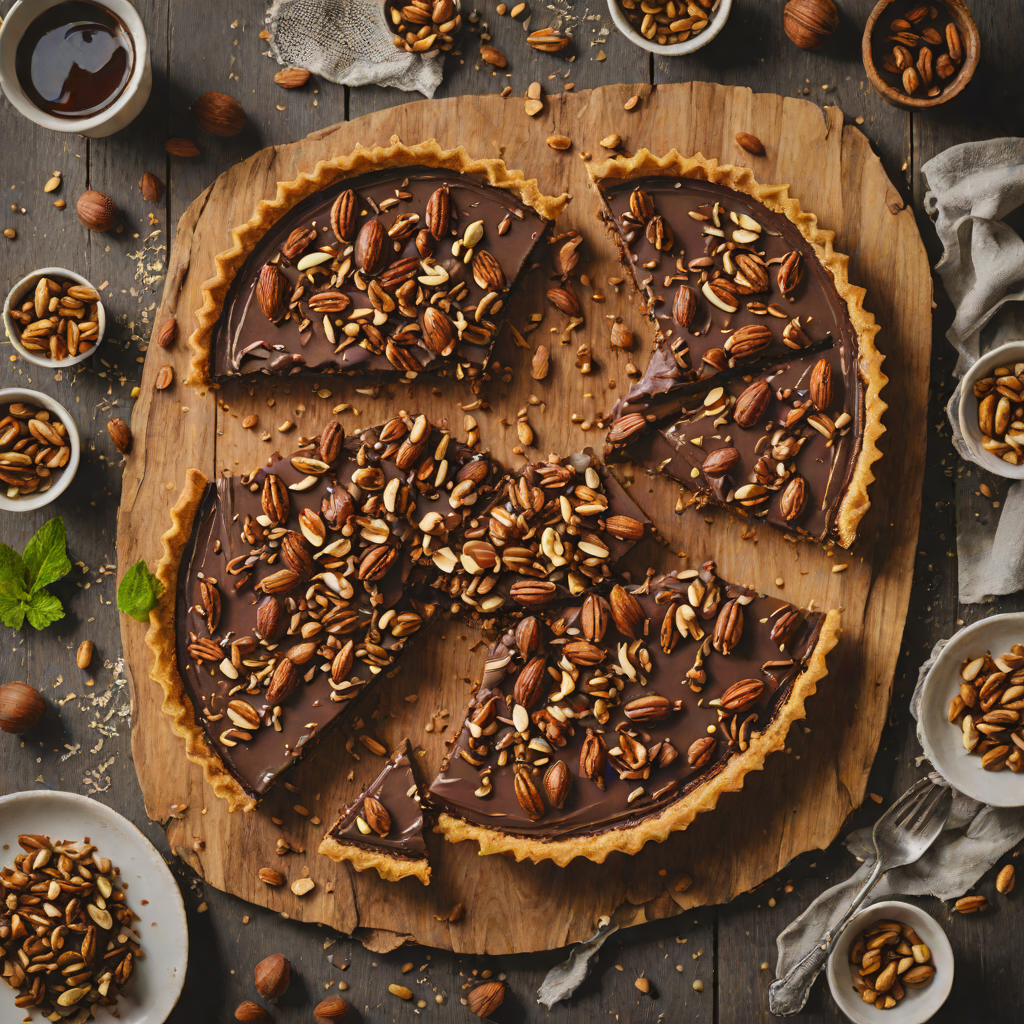 No-Bake Chocolate Hazelnut Tart with Toasted Nuts