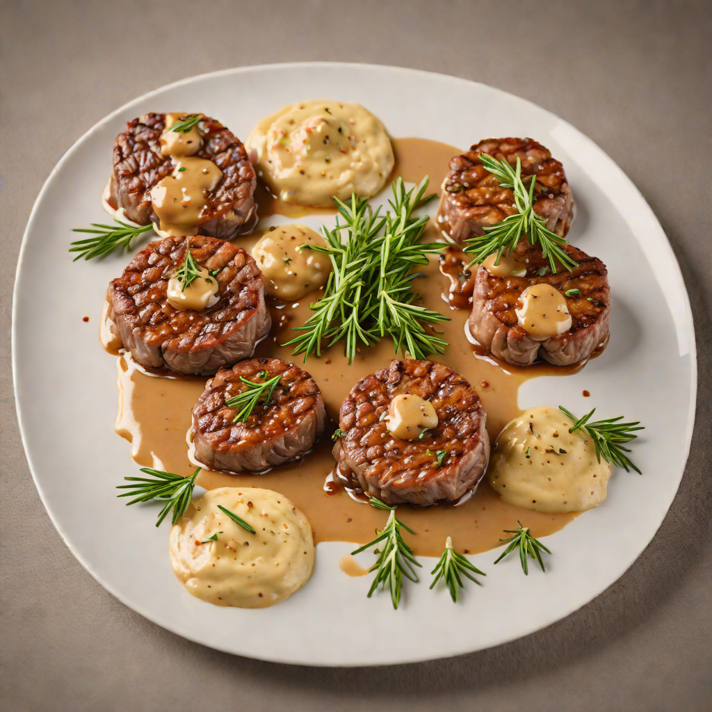Pan-Seared Beef Medallions with Rosemary Garlic Sauce