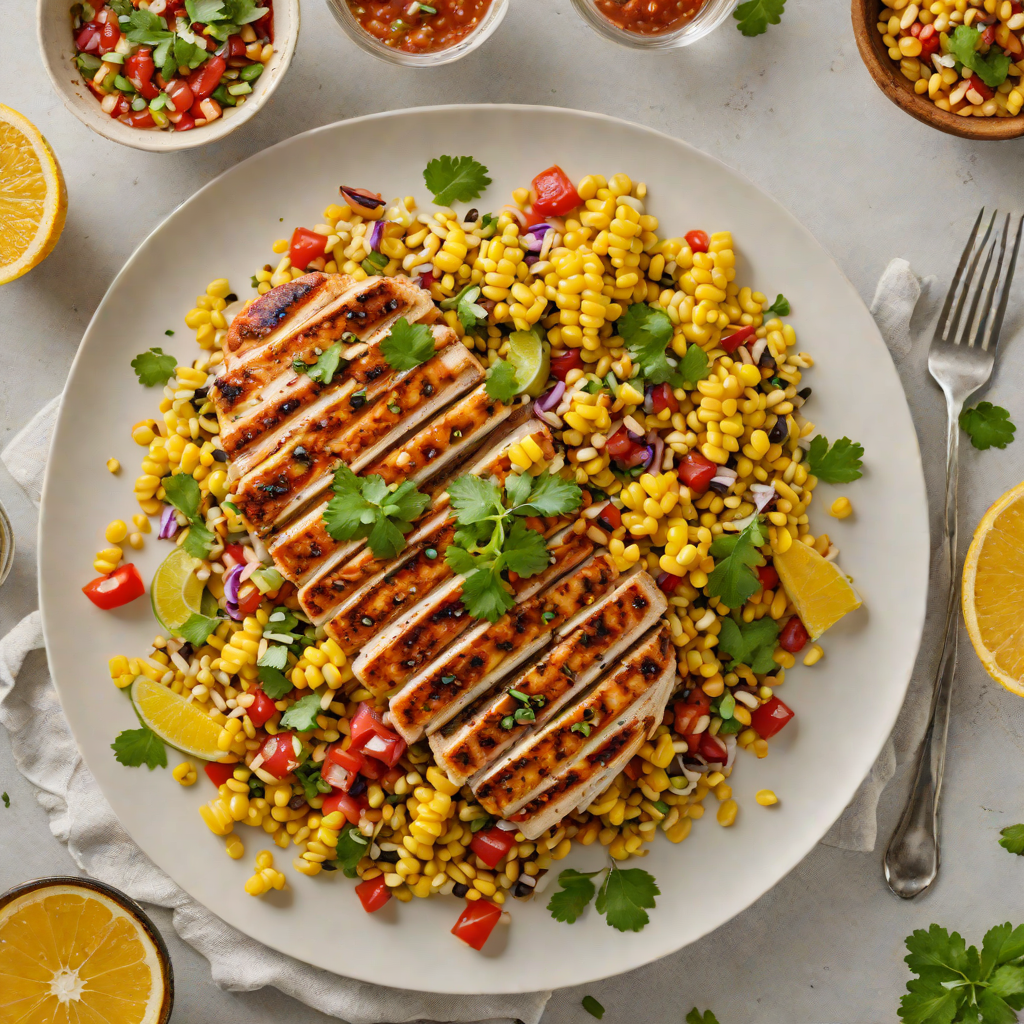 Grilled Citrus-Marinated Chicken with Charred Corn Salsa