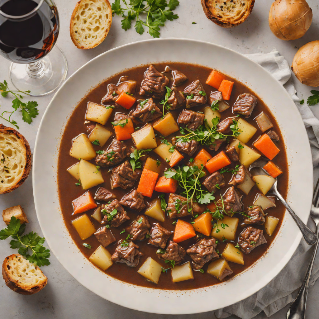 Slow-Cooker Beef Stew with Root Vegetables and Red Wine