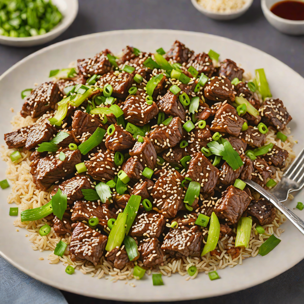 Stir-Fried Korean Beef with Scallions and Sesame Seeds