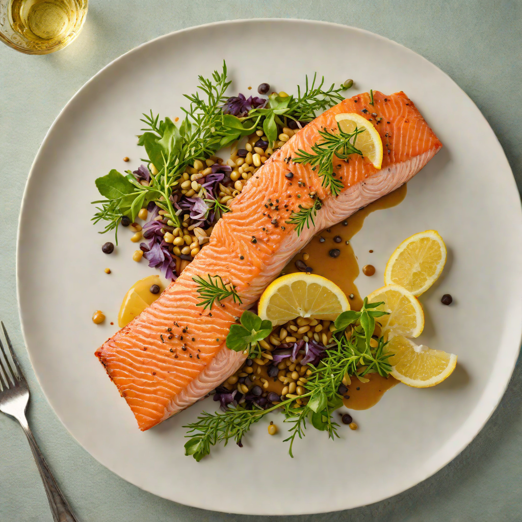 Pan-Seared Salmon with Lemon Myrtle and Wattleseed